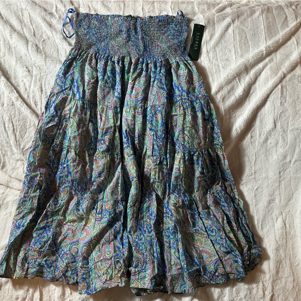 Ralph Lauren multicoloured maxi dress Convertible" piece Size‎ L